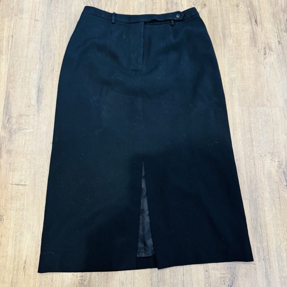 Breeches Skirt Womens 14 Black Wool Long Modest Zip Up Lined Chore 34"